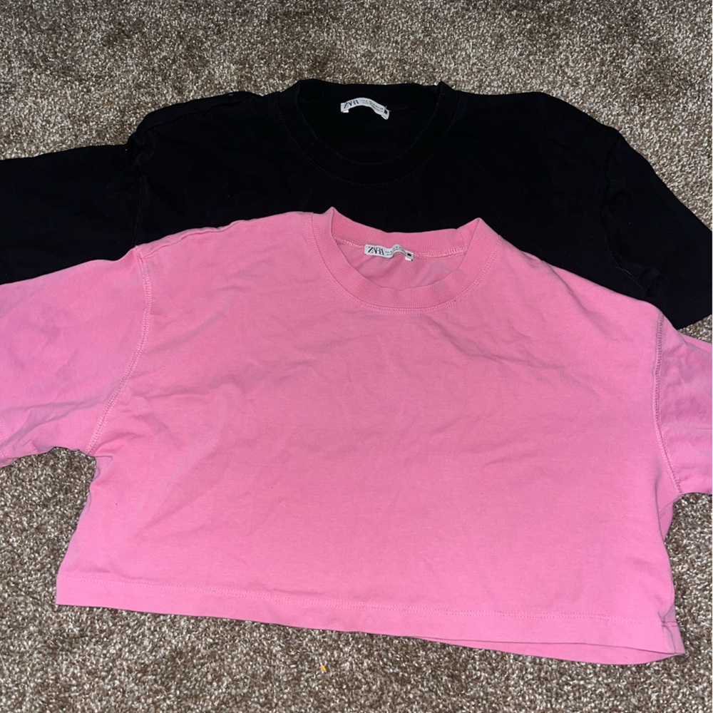 Zara cropped t shirts